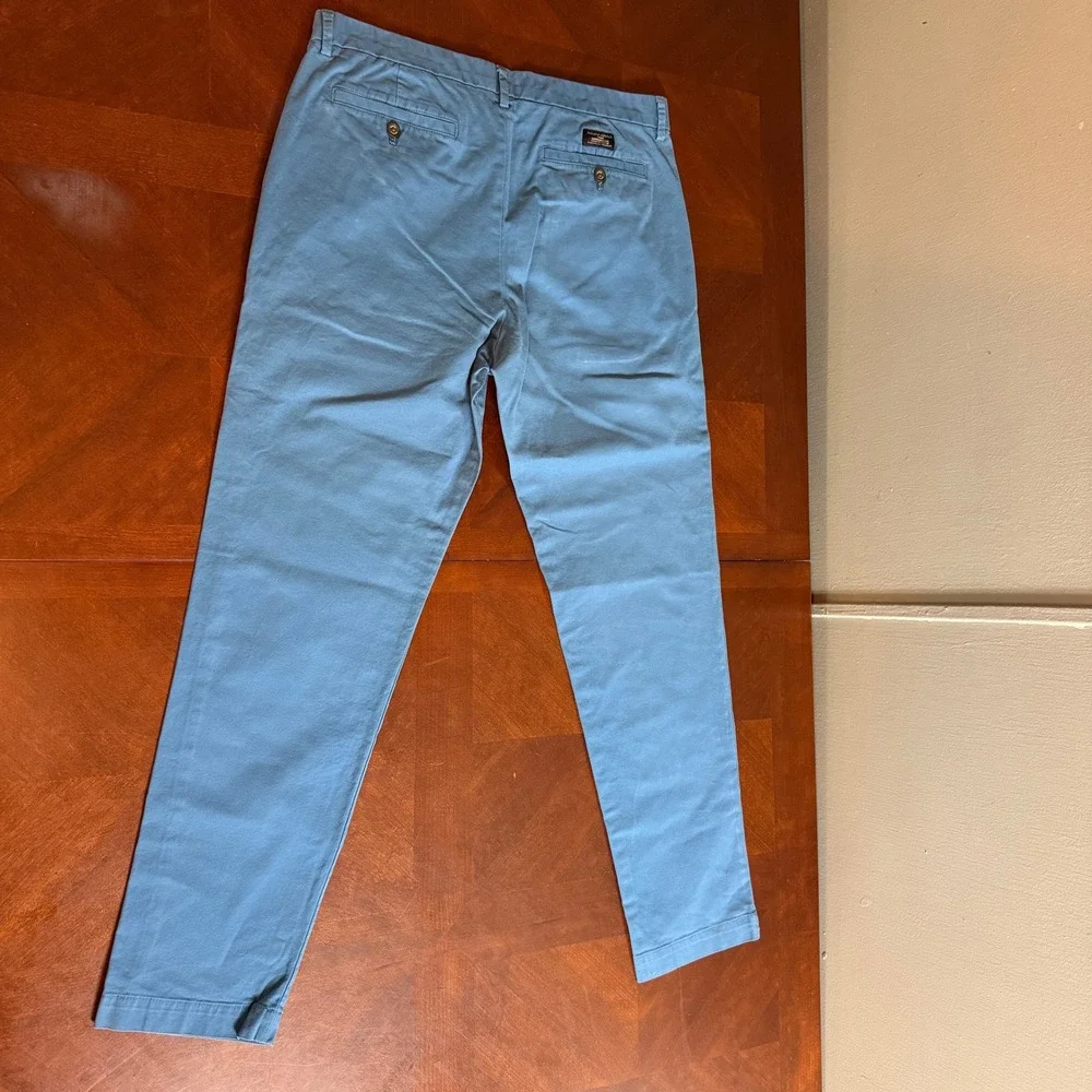 Banana Republic Mason Chino Pants Mens 36x34 Light Blue Stretch Cotton Casual